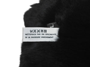 極美品 CHANEL シャネル デカココマーク ラパンネックウォーマー マフラー ラパン ブラック ホワイト 中古 4b012541