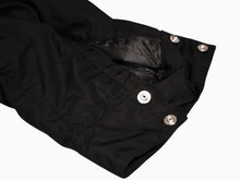 Load image into Gallery viewer, 新品未使用 CHROME HEARTS クロムハーツ ダウン シャツ ジャケット サイズXL クロスボール シルバー925 ブラック 中古 4b012993