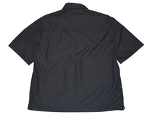 Load image into Gallery viewer, 新品未使用 CHROME HEARTS クロムハーツ レザー ジップアップ シャツ サイズL クロスパッチ ポリエステル シルバー925 ブラック 中古 4b012992