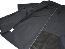 Load image into Gallery viewer, 新品未使用 CHROME HEARTS クロムハーツ レザー ジップアップ シャツ サイズL クロスパッチ ポリエステル シルバー925 ブラック 中古 4b012992