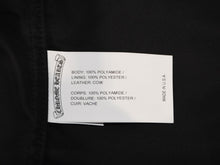 Load image into Gallery viewer, 新品未使用 CHROME HEARTS クロムハーツ レザー ジップアップ シャツ サイズL クロスパッチ ポリエステル シルバー925 ブラック 中古 4b012992
