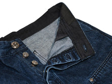 Load image into Gallery viewer, 新品未使用 CHROME HEARTS クロムハーツ デニム ハーフパンツ サイズ34 シルバー925 コットン 中古 4b012996