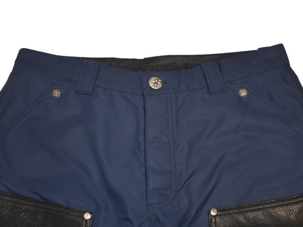 新品未使用 CHROME HEARTS クロムハーツ CARPENTER DOUBLE KNEE カーペンター ナイロン ダブルニーパンツ サイズ36 クロスボール シルバー925 中古 4b012994