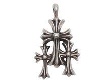 Load image into Gallery viewer, 極美品 CHROME HEARTS クロムハーツ トリプルクロス 3CH CRS SML 3CH クロス シルバーペンダントトップ シルバー 925 中古 4b012989