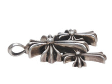 Load image into Gallery viewer, 極美品 CHROME HEARTS クロムハーツ トリプルクロス 3CH CRS SML 3CH クロス シルバーペンダントトップ シルバー 925 中古 4b012989