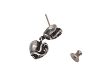 Load image into Gallery viewer, CHROME HEARTS クロムハーツ ダブルハート ドロップ ピアス 重量約5.2g シルバー925 美品 中古 4b012678
