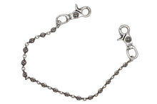 Load image into Gallery viewer, 極美品 CHROME HEARTS クロムハーツ クロスボール ショート ウォレットチェーン 2クリップ 16ボール 130.7g シルバー925 中古 4b012819