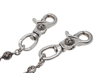 Load image into Gallery viewer, 極美品 CHROME HEARTS クロムハーツ クロスボール ショート ウォレットチェーン 2クリップ 16ボール 130.7g シルバー925 中古 4b012819