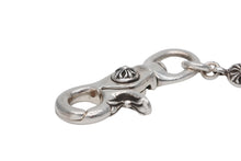Load image into Gallery viewer, 極美品 CHROME HEARTS クロムハーツ クロスボール ショート ウォレットチェーン 2クリップ 16ボール 130.7g シルバー925 中古 4b012819