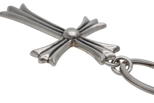 CHROME HEARTS クロムハーツ CH CRS LG & No5 DGGR ラージクロス ダガー キーリング 重量約53.0g 美品 中古 4b012817