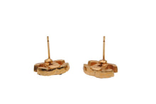 Load image into Gallery viewer, CHANEL シャネル ピアス ココマーク ラインストーン 01P刻印 ブルー ゴールド 美品 中古 4b011932