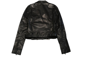 CHROME HEARTS クロムハーツ JJ DEAN ダブル ライダース ジャケット ダガー ブラック ラムスキン ブラック サイズL 中古 4b012985