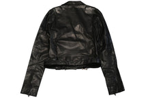 Load image into Gallery viewer, CHROME HEARTS クロムハーツ JJ DEAN ダブル ライダース ジャケット ダガー ブラック ラムスキン ブラック サイズL 中古 4b012985