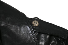 Load image into Gallery viewer, CHROME HEARTS クロムハーツ JJ DEAN ダブル ライダース ジャケット ダガー ブラック ラムスキン ブラック サイズL 中古 4b012985