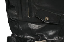 Load image into Gallery viewer, CHROME HEARTS クロムハーツ JJ DEAN ダブル ライダース ジャケット ダガー ブラック ラムスキン ブラック サイズL 中古 4b012985