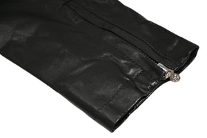 CHROME HEARTS クロムハーツ JJ DEAN ダブル ライダース ジャケット ダガー ブラック ラムスキン ブラック サイズL 中古 4b012985