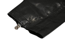 Load image into Gallery viewer, CHROME HEARTS クロムハーツ JJ DEAN ダブル ライダース ジャケット ダガー ブラック ラムスキン ブラック サイズL 中古 4b012985