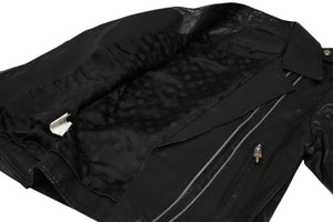 CHROME HEARTS クロムハーツ JJ DEAN ダブル ライダース ジャケット ダガー ブラック ラムスキン ブラック サイズL 中古 4b012985