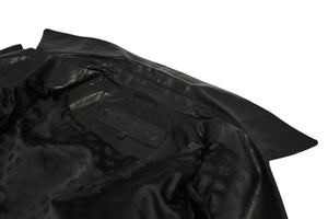 CHROME HEARTS クロムハーツ JJ DEAN ダブル ライダース ジャケット ダガー ブラック ラムスキン ブラック サイズL 中古 4b012985