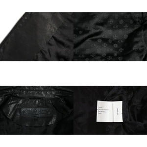 CHROME HEARTS クロムハーツ JJ DEAN ダブル ライダース ジャケット ダガー ブラック ラムスキン ブラック サイズL 中古 4b012985