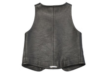 Load image into Gallery viewer, CHROME HEARTS クロムハーツ レザーベスト サイズS クロスボールボタン ブラック 美品 中古 4b012310