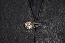 Load image into Gallery viewer, CHROME HEARTS クロムハーツ レザーベスト サイズS クロスボールボタン ブラック 美品 中古 4b012310