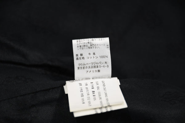 CHROME HEARTS クロムハーツ レザーベスト サイズS クロスボールボタン ブラック 美品 中古 4b012310