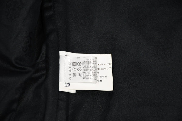 CHROME HEARTS クロムハーツ レザーベスト サイズS クロスボールボタン ブラック 美品 中古 4b012310