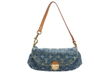 Load image into Gallery viewer, LOUIS VUITTON ルイヴィトン ミニプリーティ ワンショルダーバッグ M95050 モノグラム デニム インディゴブルー 美品 中古 4b012953
