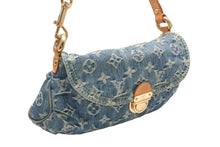 Load image into Gallery viewer, LOUIS VUITTON ルイヴィトン ミニプリーティ ワンショルダーバッグ M95050 モノグラム デニム インディゴブルー 美品 中古 4b012953