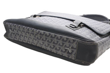 Load image into Gallery viewer, 極美品 GOYARD ゴヤール ショルダーバッグ グランブルーGM ヘリンボーン柄 PVC レザー グレーシルバー金具 中古 4b012954