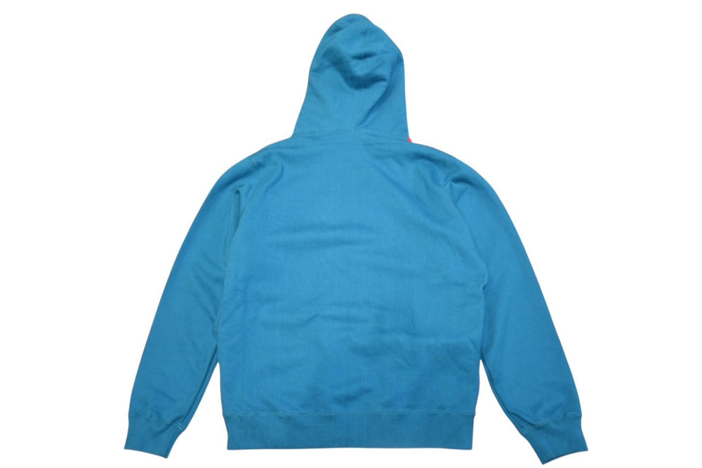 極美品 Supreme シュプリーム 18SS スウェット パーカー Diagonal Hooded Sweatshirt ブルー フーディ サイズM 中古 4b012586