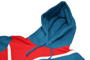 極美品 Supreme シュプリーム 18SS スウェット パーカー Diagonal Hooded Sweatshirt ブルー フーディ サイズM 中古 4b012586