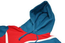 Load image into Gallery viewer, 極美品 Supreme シュプリーム 18SS スウェット パーカー Diagonal Hooded Sweatshirt ブルー フーディ サイズM 中古 4b012586