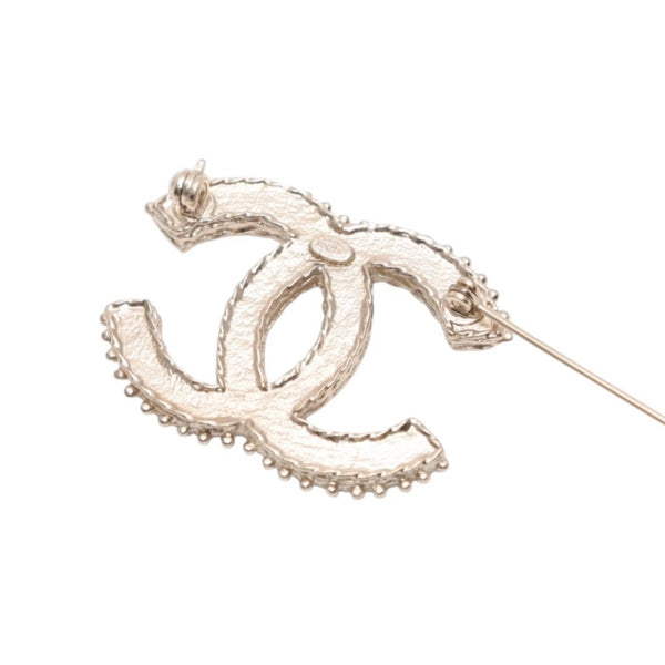 Very Good Condition CHANEL Costume Jewelry Line Coco Mark Brooch A13B Engraved Weight Approx. 14.0g Gold GP Rhinestone Used 4b012977