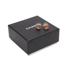 画像をギャラリービューアに読み込む, CHANEL シャネル ココマーク ドロップピアス 重量約1.6g 04A刻印 GP カラーストーン ブラック シルバー 両耳用 美品 中古 4b012964