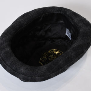 Chrome Hearts クロムハーツ ウール フェドラハット FEDORA クロスモチーフ チェック柄 グレー サイズM 美品 中古 4b013109