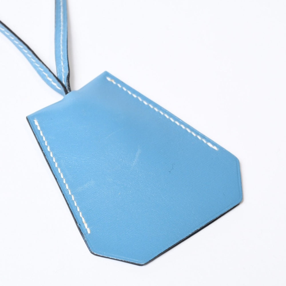 極美品 HERMES エルメス ロング クロシェット ネックレス □C刻印 キーリング ブルージーン 中古 4b012837