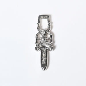 新品未使用 CHROME HEARTS クロムハーツ #10 DAGGER PD #10 ダガーペンダント 重量約17.61g 18KWG パヴェダイヤ 中古 4b013595