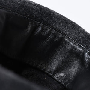 Chrome Hearts クロムハーツ ウール フェドラハット FEDORA クロスモチーフ チェック柄 グレー サイズM 美品 中古 4b013109