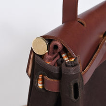 Load image into Gallery viewer, HERMES エルメス エールバッグPM ショルダーバッグ ハンドバッグ ◻︎F刻印 ブラウン マルチカラー 美品 中古 4b013424
