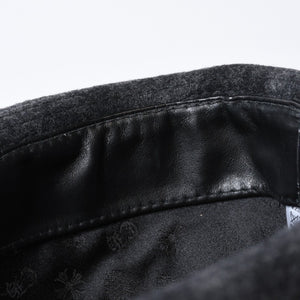Chrome Hearts クロムハーツ ウール フェドラハット FEDORA クロスモチーフ チェック柄 グレー サイズM 美品 中古 4b013109