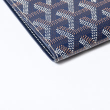 Load image into Gallery viewer, 極美品 GOYARD ゴヤール ヘリンボーン グルネル パスポートケース ダークネイビー PVC レザー 中古 4b013517