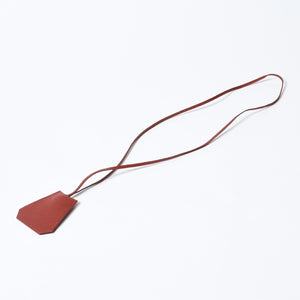 極美品 HERMES エルメス ロング クロシェット ネックレス □D刻印 キーリング ルージュアッシュ 中古 4b012836