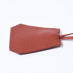 極美品 HERMES エルメス ロング クロシェット ネックレス □D刻印 キーリング ルージュアッシュ 中古 4b012836