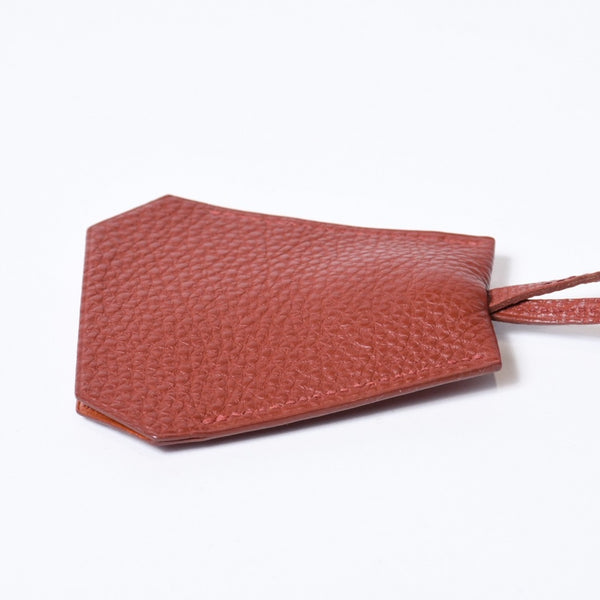 極美品 HERMES エルメス ロング クロシェット ネックレス □D刻印 キーリング ルージュアッシュ 中古 4b012836