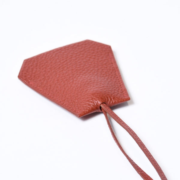 極美品 HERMES エルメス ロング クロシェット ネックレス □D刻印 キーリング ルージュアッシュ 中古 4b012836
