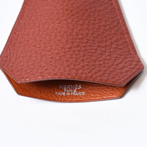 極美品 HERMES エルメス ロング クロシェット ネックレス □D刻印 キーリング ルージュアッシュ 中古 4b012836