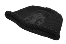 Load image into Gallery viewer, CHROME HEARTS クロムハーツ BEANIE CASH BS FLARE BSフレアパッチ ビーニー ニットキャップ ONE SIZE コットン ブラック 美品 中古 4b013258