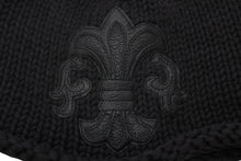 Load image into Gallery viewer, CHROME HEARTS クロムハーツ BEANIE CASH BS FLARE BSフレアパッチ ビーニー ニットキャップ ONE SIZE コットン ブラック 美品 中古 4b013258